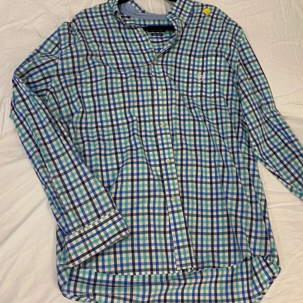 Blue/Green Plaid Button Down